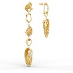 Swarovski Shell Angel earrings, Multicoloured, gold plated - 5520664