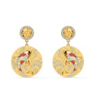 Swarovski Shine Fish earrings, red, gold plated - 5524196