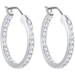 Swarovski Sommerset Creoles, white, rhodium plated - 1172374