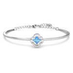 Swarovski Sparkling Dance Bangle blue, rhodium plated - 5642922
