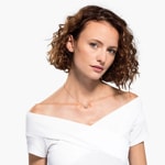 Swarovski Sparkling Dance Clover Halskette, rosa, rosé vergoldet - 5514488