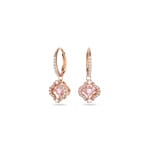 Swarovski Sparkling Dance Clover Ohrringe, rosa, rosé vergoldet