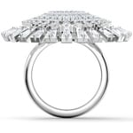Swarovski Sparkling Dance Dial Up ring, white, rhodium plated - M5564427