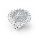 Swarovski Sparkling Dance Dial Up ring, white, rhodium plated - M5564427