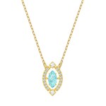 Swarovski Sparkling Dance Halskette, blau, vergoldet - 5497474