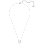 Swarovski Sparkling Dance Heart necklace, pink, rhodium plated - 5465284