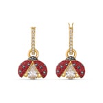 Swarovski Sparkling Dance Ladybug Creoles, red, gold plated - 5537490