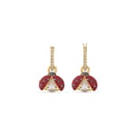 Swarovski Sparkling Dance Ladybug Creoles, red, gold plated - 5537490