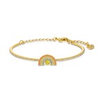 Swarovski Sparkling Dance Rainbow Bangle, Multicoloured, gold plated - 5537493