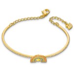 Swarovski Sparkling Dance Rainbow Bangle, Multicoloured, gold plated - 5537493