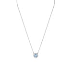 Swarovski Sparkling Dance Round Halskette, blau, rhodiniert