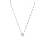 Swarovski Sparkling Dance Round Halskette, weiss, rhodiniert