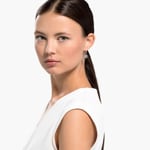 Swarovski Sparkling Dance Round Ohrringe, weiss, rhodiniert - 5504652