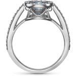 Swarovski Sparkling Dance Round ring, turquoise, rhodium plated - M5537793