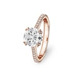 Swarovski Stilla Cocktailring Rund Pavé rosé vergoldet