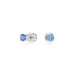 Swarovski Clous d'oreilles Stilla Ronde Bleu rhodié - 5734250