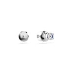 Swarovski Clous d'oreilles Stilla Ronde Bleu rhodié - 5734250