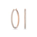 Swarovski Stone Kreolen, rosa, rosé vergoldet