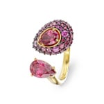 Swarovski Bague Ouverte Sublima Taille poire Plaqué or
