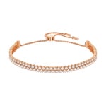 Swarovski Subtle Armband, weiss, rosé vergoldet