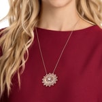 Swarovski Sunshine Halskette, weiss, rosé vergoldet - 5459593