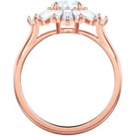 Swarovski Sunshine ring, white, pink gold plated - M5474917