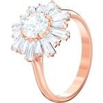 Swarovski Sunshine ring, white, pink gold plated - M5474917