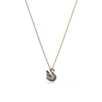 Swarovski Swan Collier Schwarz rosé vergoldet