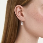 Swarovski Swan Drop Earrings White Rhodium plated - 5759942
