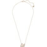 Swarovski Swan necklace, white, pink gold plated - 5121597