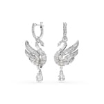 Swarovski Swan Ohrringe Weiss rhodiniert - 5723388