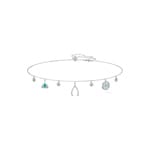 Swarovski Symbolic Charm Halskette, mehrfarbig, rhodiniert - 5521449