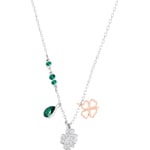 Swarovski Collier Symbolic Clover, vert, finition mix de métal  - 5535554