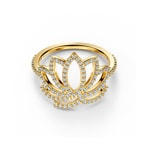 Swarovski Symbolic Lotus Ring, weiss, vergoldet - M5535601