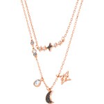 Swarovski Symbolic Moon Halsketten, mehrfarbig, Metallmix - 5273290