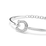 Swarovski Symbolica Bangle Horse Shoe White Rhodium plated - 5746220