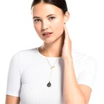 Swarovski T Bar Y-necklace, grey, gold plated - 5565997