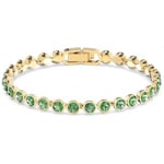 Swarovski Tennis Armband, grün, vergoldet - 5555824