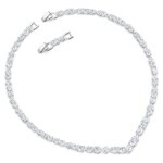 Swarovski Tennis Deluxe V-necklace, white, rhodium plated - 5556917