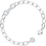 Swarovski The Elements Chain Armband, weiss, rhodiniert - 5560662