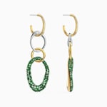 Swarovski The Elements earrings, green, Metallmix - 5569183