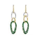 Swarovski The Elements earrings, green, Metallmix - 5569183