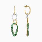 Swarovski The Elements earrings, green, Metallmix - 5569183