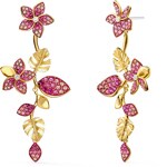 Swarovski Tropical Flower earrings, pink, gold plated - 5520648