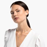Swarovski Tropical necklace, white, gold plated - 5519249