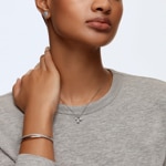 Swarovski Twist Rows Armband, weiss, rhodiniert - M5565210