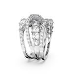 Swarovski Bague Twist Wrap, blanc, métal rhodié - M5580952