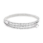 Swarovski Bracelet-jonc Twisty, blanc, métal rhodié - 5528443