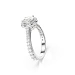 Swarovski Una Angelic Cocktailring Rund Silbrig