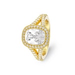 Swarovski Bague Una Angelic Coussin Plaqué or
